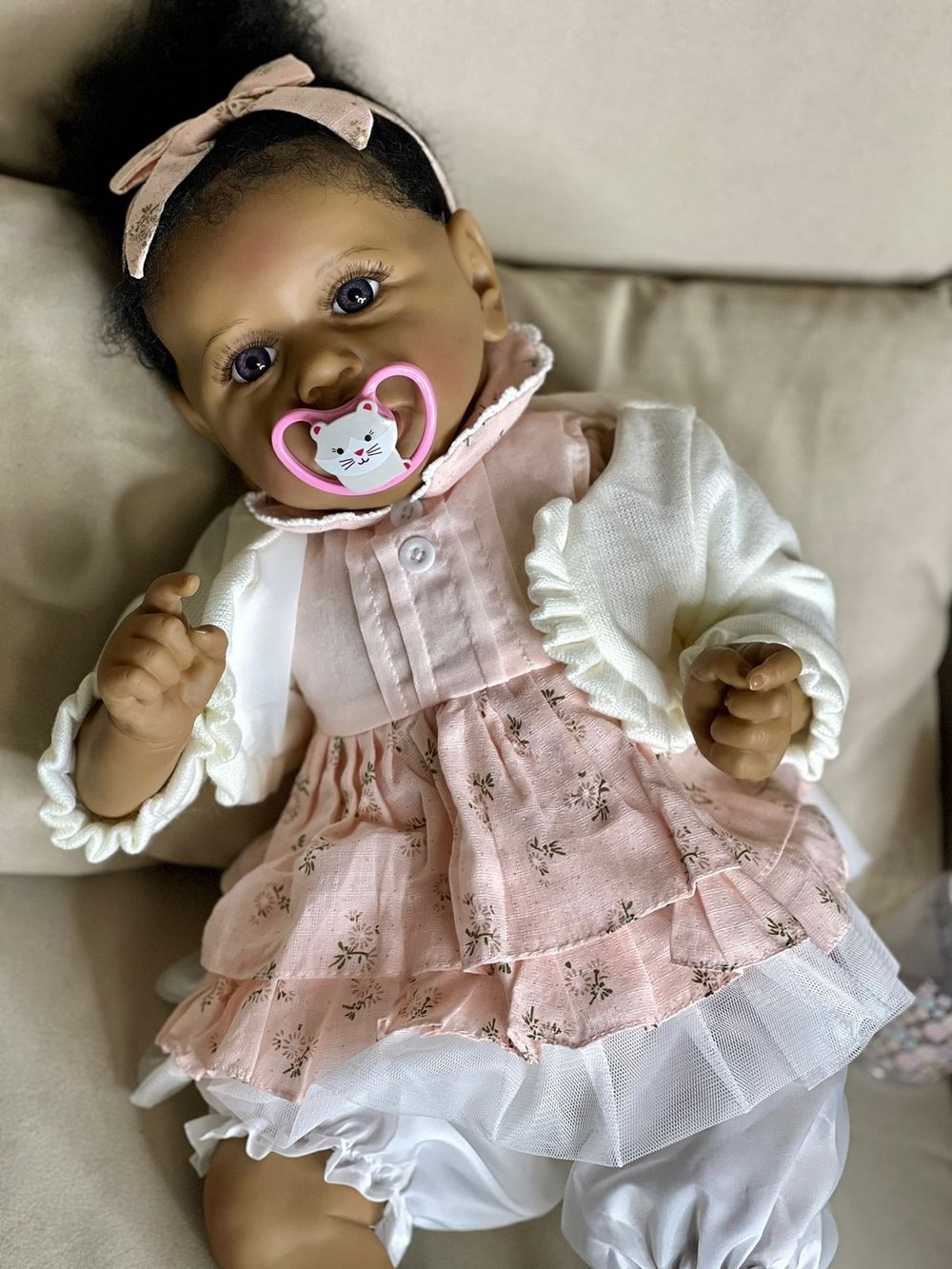 Кукла Реборн мягконабивная 55см в пакете (FA-214)