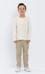 Джинсы для мальчиков р.34 (122-128 см) бежевый 9625400 (KAFTAN)