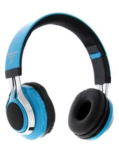 Наушники беспроводные LuazON RX-1 TM-021, накладные, BT 4.2, 250 мАч, LED, FM,microSD,синие