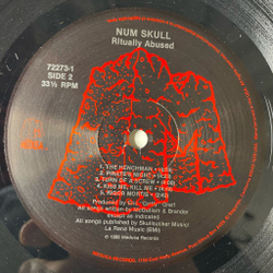 Винтажная виниловая пластинка LP Num Skull Ritually Abused (USA 1988)