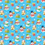 Бумага упаковочная 50х70 см «Весёлые снеговички» (1 лист)