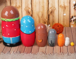 Матрешка "Колобок" 7 кукольная. Высота самой большой куклы 17-20см