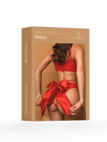 Трусики с доступом и большим бантом сзади Le Frivole красные 42-44