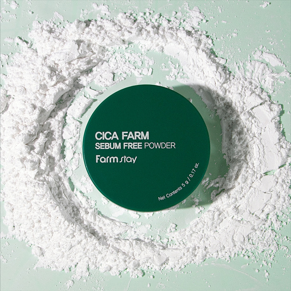 FarmStay Матирующая рассыпчатая пудра с центеллой азиатской - Cica Farm Sebum Free Powder, 5г