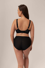 Высокие трусики-слипы с принтом в виде лимончиков (Размер: L) (Цвет: черный)