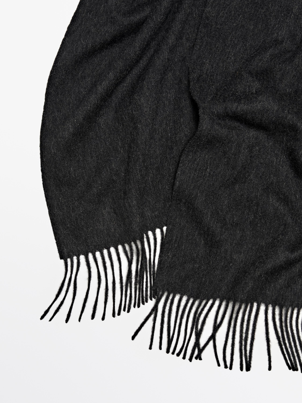Massimo Dutti Шарф из смесовой шерсти, темно-серый