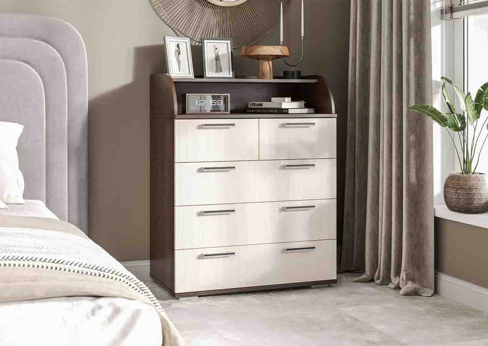 К-1 Комод 5 ящиков и 1 полка Венге / Дуб белфорт