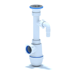 Сифон для раковины Ани Пласт 1 1/4"*40 с отводом для стиральной машины (C1300)