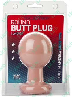 Круглая телесная анальная пробка ROUND LARGE