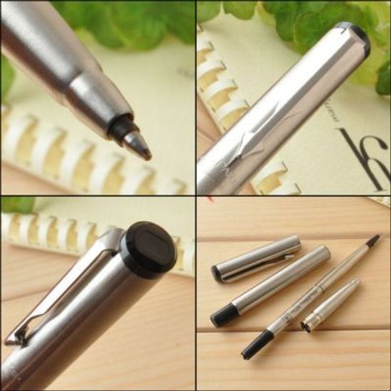 Ручка-роллер Parker Vector Т03, цвет: Steel, стержень: Mblue, S0723490