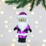 Елочная игрушка «Очаровательный дедушка» 7*6*12 см, Фиолетовый
