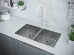 Мойка кухонная Paulmark TWIN PM237844-BS брашированная нерж.сталь