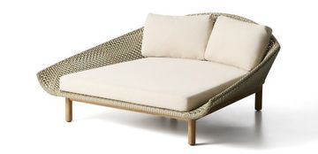 Уличная кровать Olbia из искусственного ротанга и массива тикового дерева