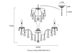 Люстра Crystal Lux MONTANA SP12