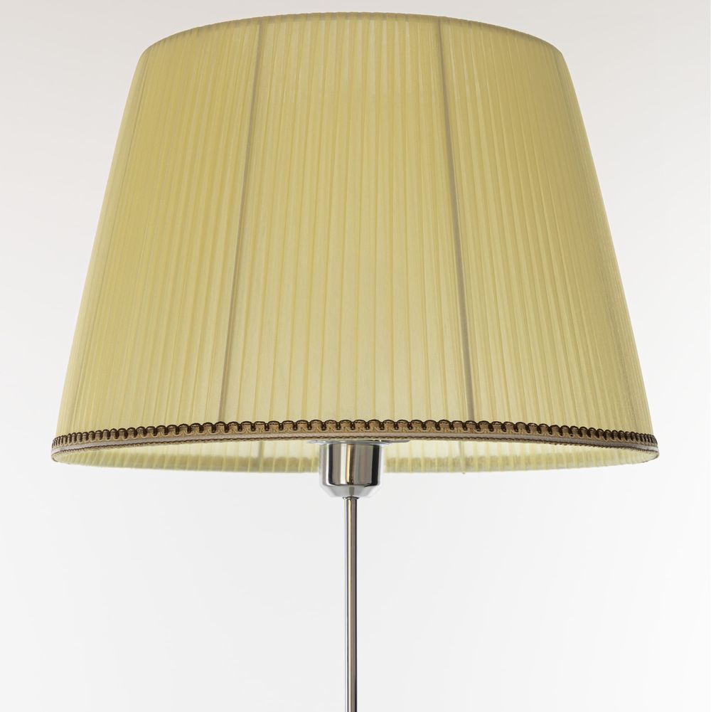 Citilux Линц CL402973 Торшер хром с кремовым абажуром