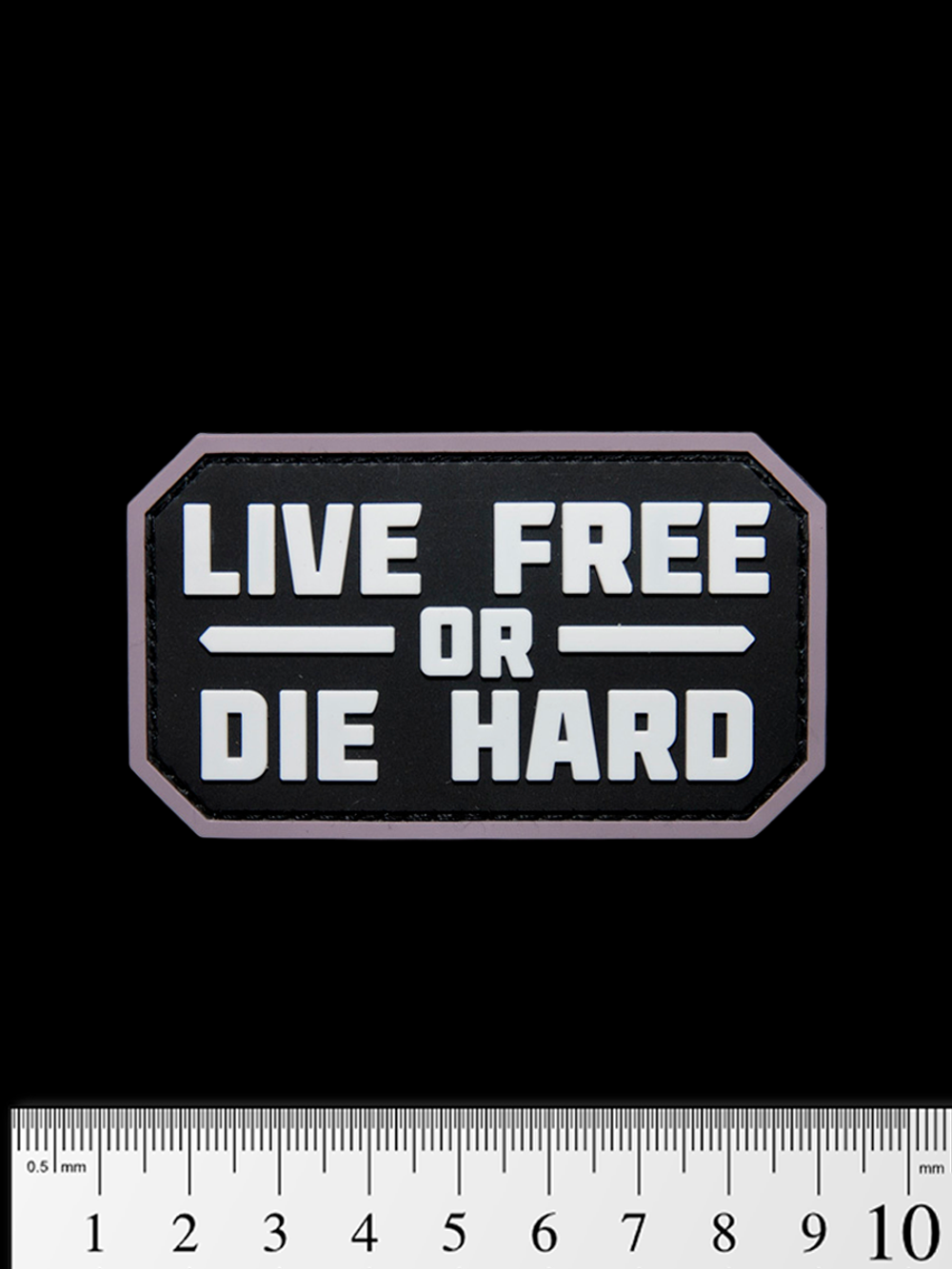 Шеврон Live Free or Die Hard PVC. Чёрный
