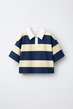 ZARA ФУТБОЛКА ПОЛО В ПОЛОСКУ, ПОЛОСКИ