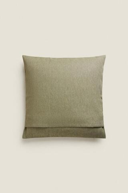 ZARA HOME ОДНОТОННЫЙ ЧЕХОЛ ДЛЯ ДЕКОРАТИВНОЙ ПОДУШКИ, ХАКИ