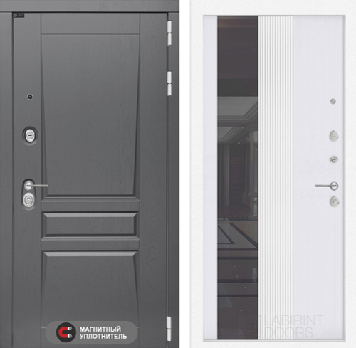 Платинум 32 белый рельеф софт с тонированным зеркалом