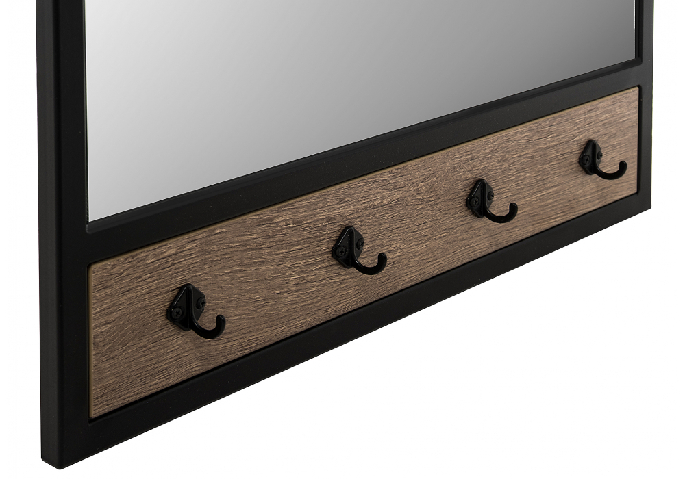 Прихожая Woodville Персей дуб велингтон, черный матовый