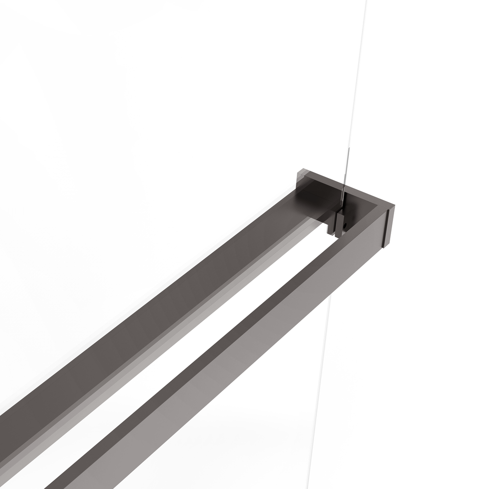 Душевая перегородка Walk-In VSW-1HR100CLGM, 1000*2000, вороненая сталь, стекло прозрачное