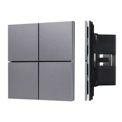 INTELLIGENT ARLIGHT Кнопочная панель KNX-304-23-IN Grey (BUS, Frameless) (IARL, IP20 Металл, 2 года) 038366