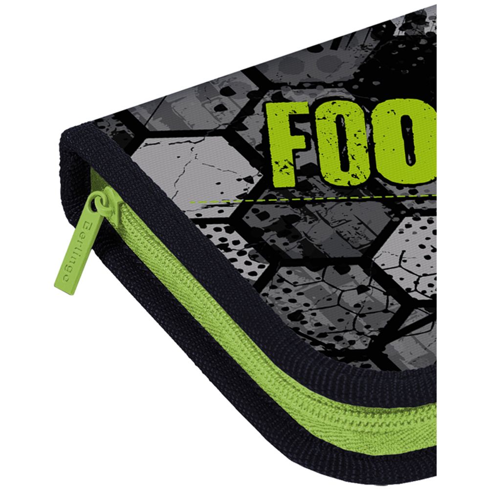 Пенал 1 отделение, 200*140*40 Berlingo "Football or nothing", 2 откидные секции, полиэстер