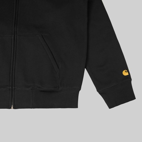 Толстовка мужская Carhartt WIP Chase Jacket Hooded артикул:I033664_black - купить в магазине Дайс