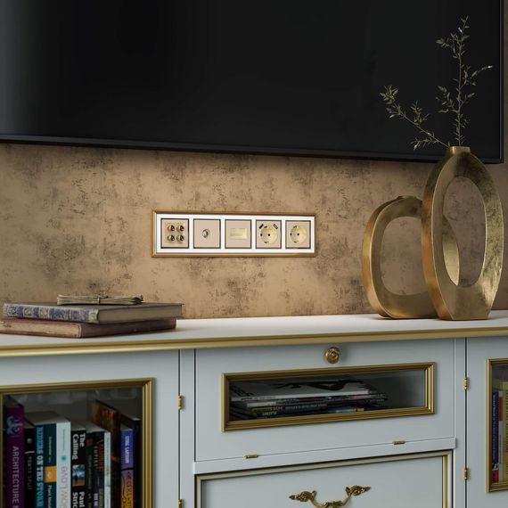 Акустическая розетка Werkel х4 шампань W1185011 4690389157523