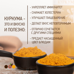 Куркума молотая (корень куркумы натуральный молотый) Индия MiUN 250 гр.