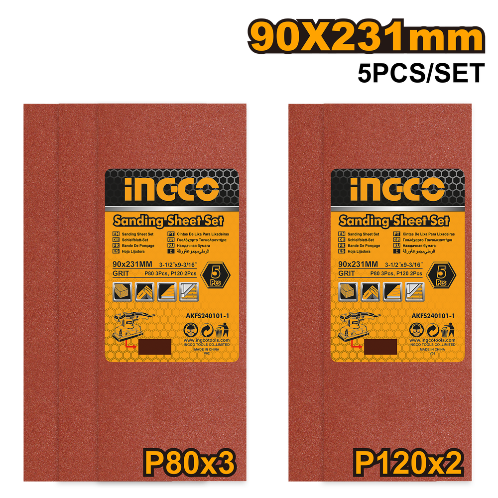 Шлифовальная бумага INGCO AKFS240101-1 90x231 мм