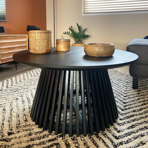 Журнальный столик Irune Ø80 см черный