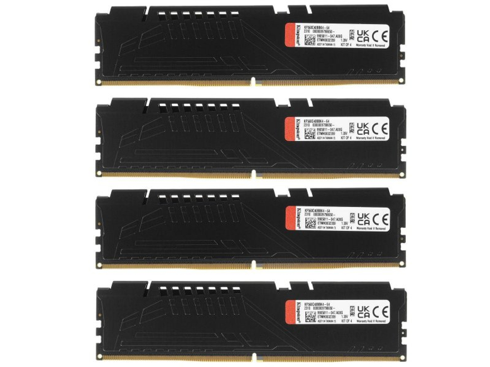 Оперативная память Kingston KF560C40BBK4-64, DDR5 4х 64ГБ 6000 МГц, DIMM, RTL