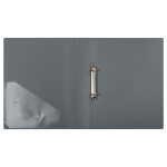 Папка на 2 кольцах А4 700мкм, серая "Стандарт" (Стамм)