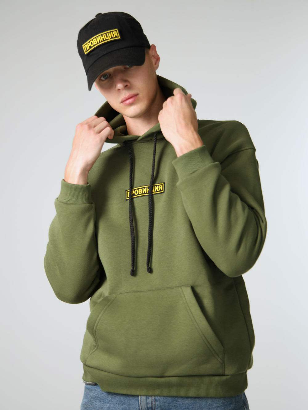 Купить худи мужское хаки зеленое провинция