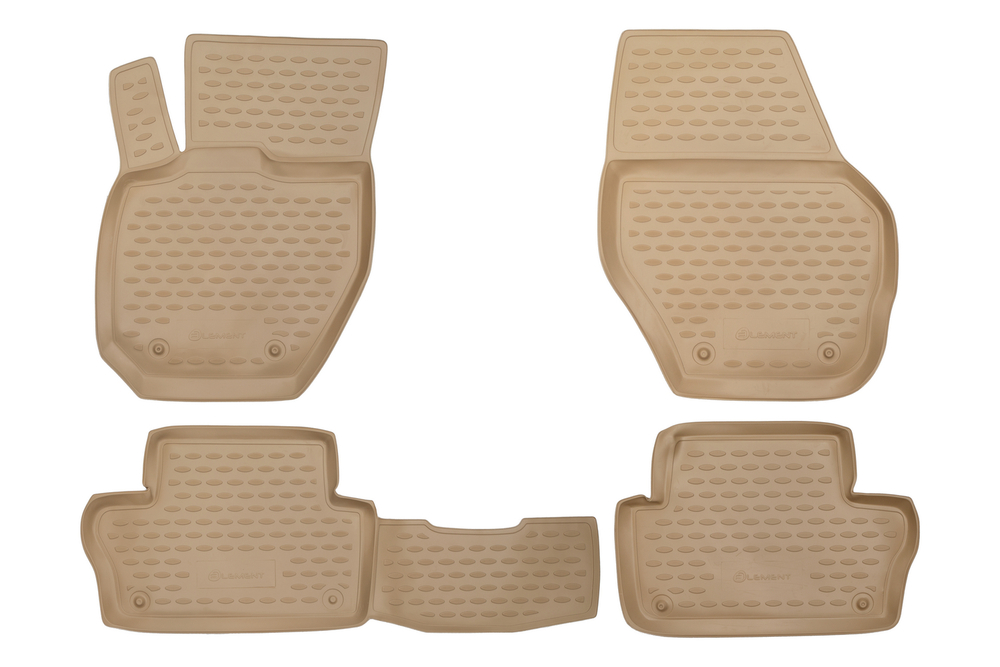 Коврики в салон для VOLVO XC60 2007-, 4 шт. (полиуретан, бежевый) NLC.50.09.212