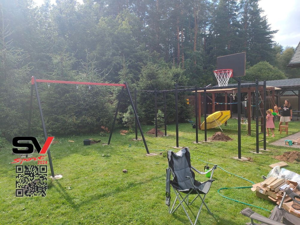 Монтаж уличных качелей Sv Sport