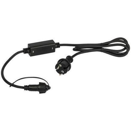 Шнур питания 1.5м 6А 800Вт IP65 220В для подключения гирлянд провод черн. каучук Эра Б0051881