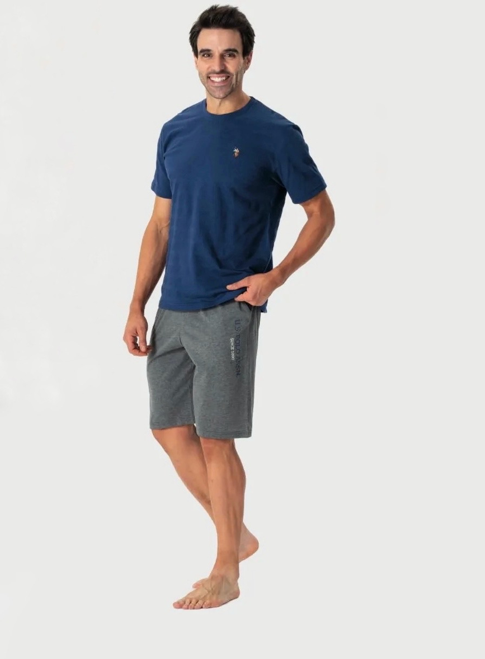 Пижама с футболкой и шортами U.S.Polo Assn | blue