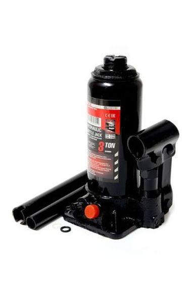 Домкрат бутылочный с клапаном 3т+доп. ремкомплект (h min-180мм, h max-340мм, ход штока-80мм, ход винта-50мм) в кейсе FORCEKRAFT FK-T90304S