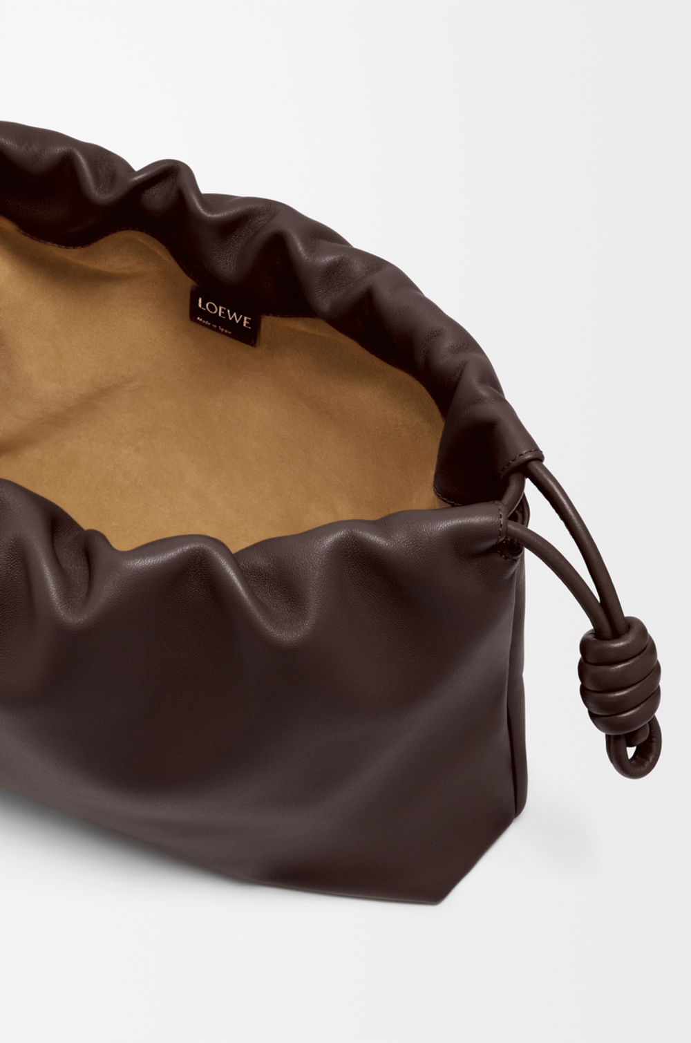 Loewe Большая сумка Flamenco из мягкой кожи ягненка наппа, темно-каштановый