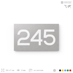 Номер на дверь 245, табличка на дверь для офиса, квартиры, кабинета, аудитории, склада, серый 120х70 мм, Айдентика Технолоджи