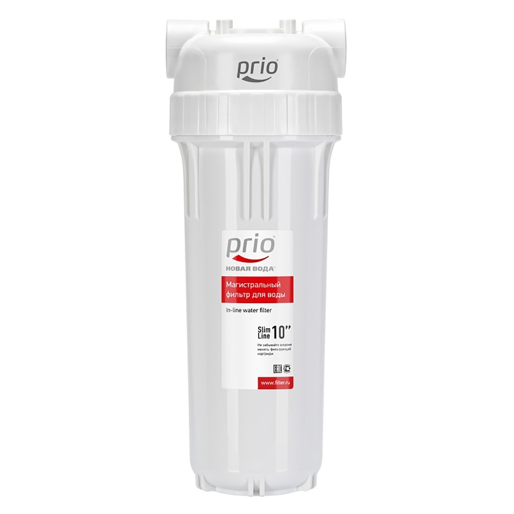 Фильтр магистральный 1/2'' для хол. воды непрозр 10" PRIO (НОВАЯ ВОДА) (AU010) картр в компл АКЦИЯ
