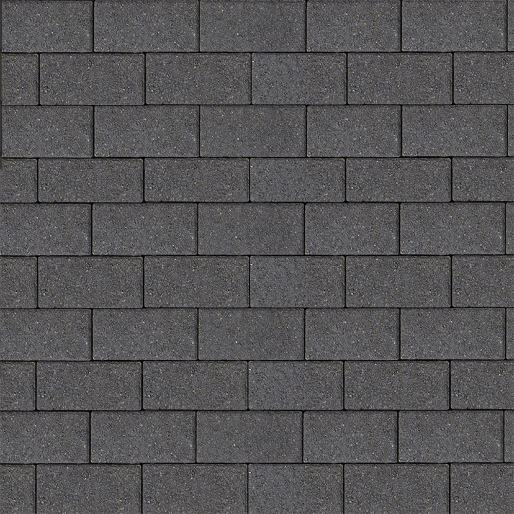 Тротуарная плитка ПРЯМОУГОЛЬНИК 200x100 мм - Гранит Черный