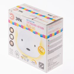 Ночник - светильник светодиодный ЭРА NLED-465-1W-W настенный аккумуляторный белый