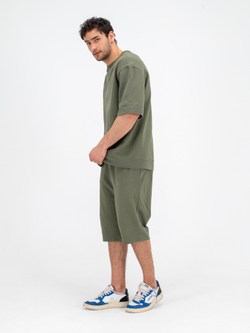 Костюм хлопковый с шортами. Хаки