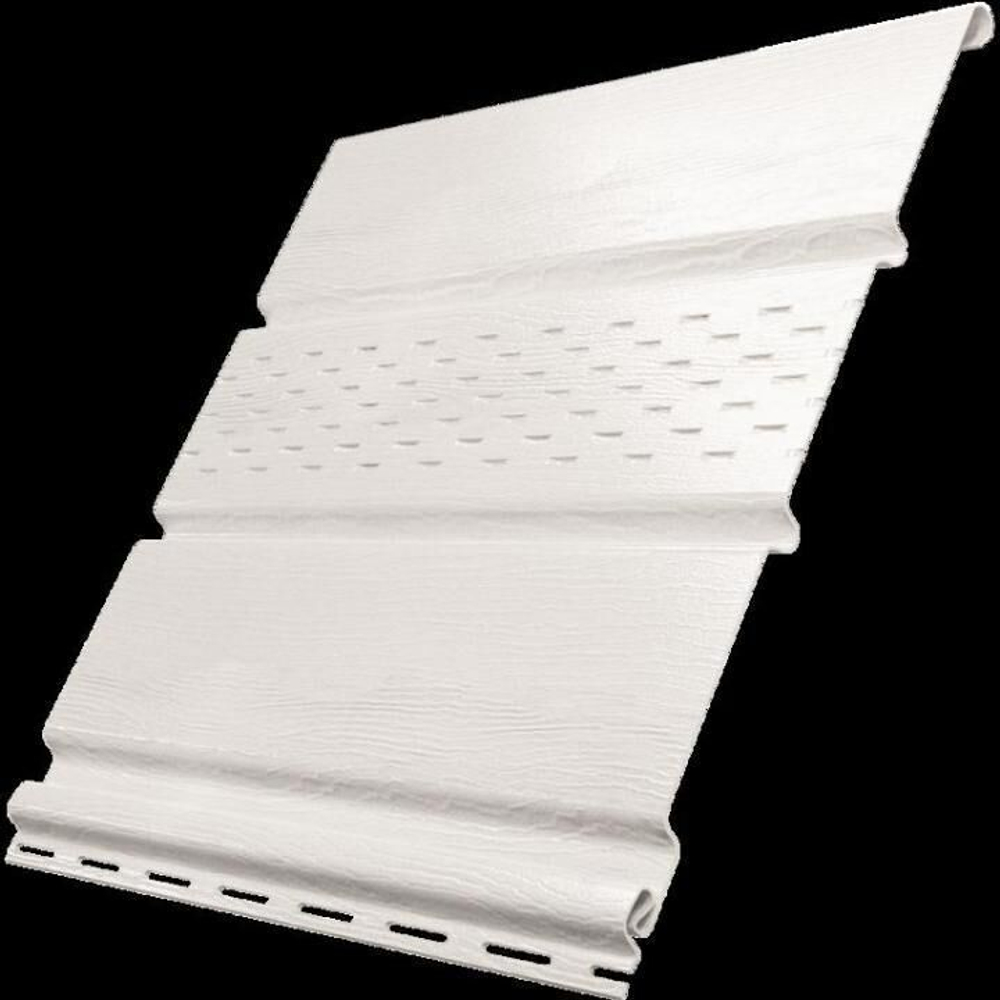 Софит U-Plast частично-перфорированный (Белый) 3х0,3 м 0,9 м2