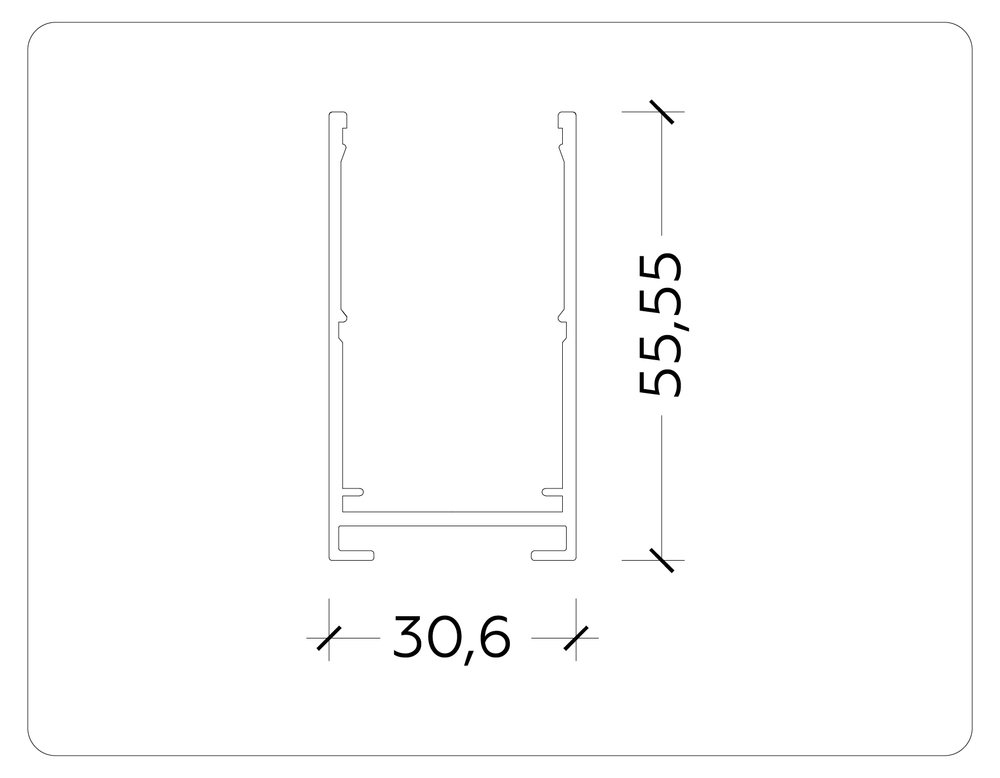 Шинопровод накладной Magnetic 220V GL1004 BK черный IP20 2000*30.6*56(заглушки в комплекте)