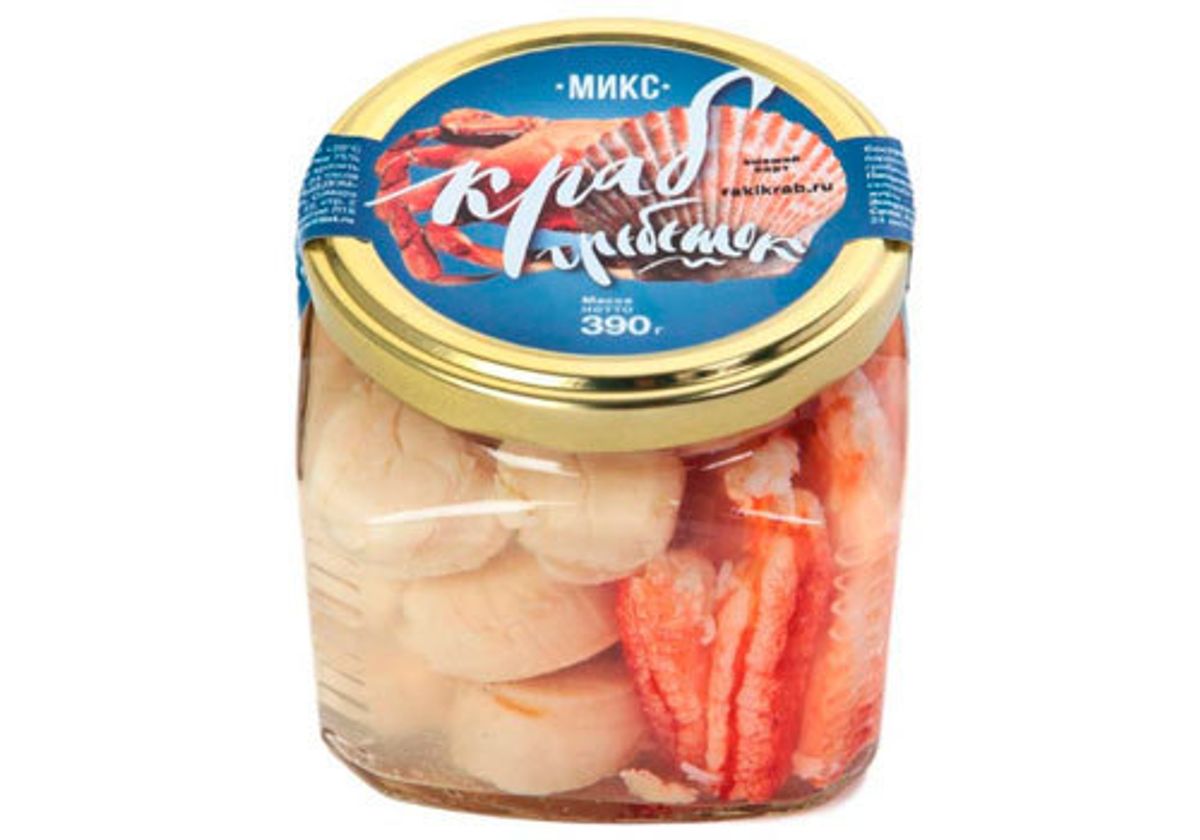 Микс краб и морской гребешок, 390г