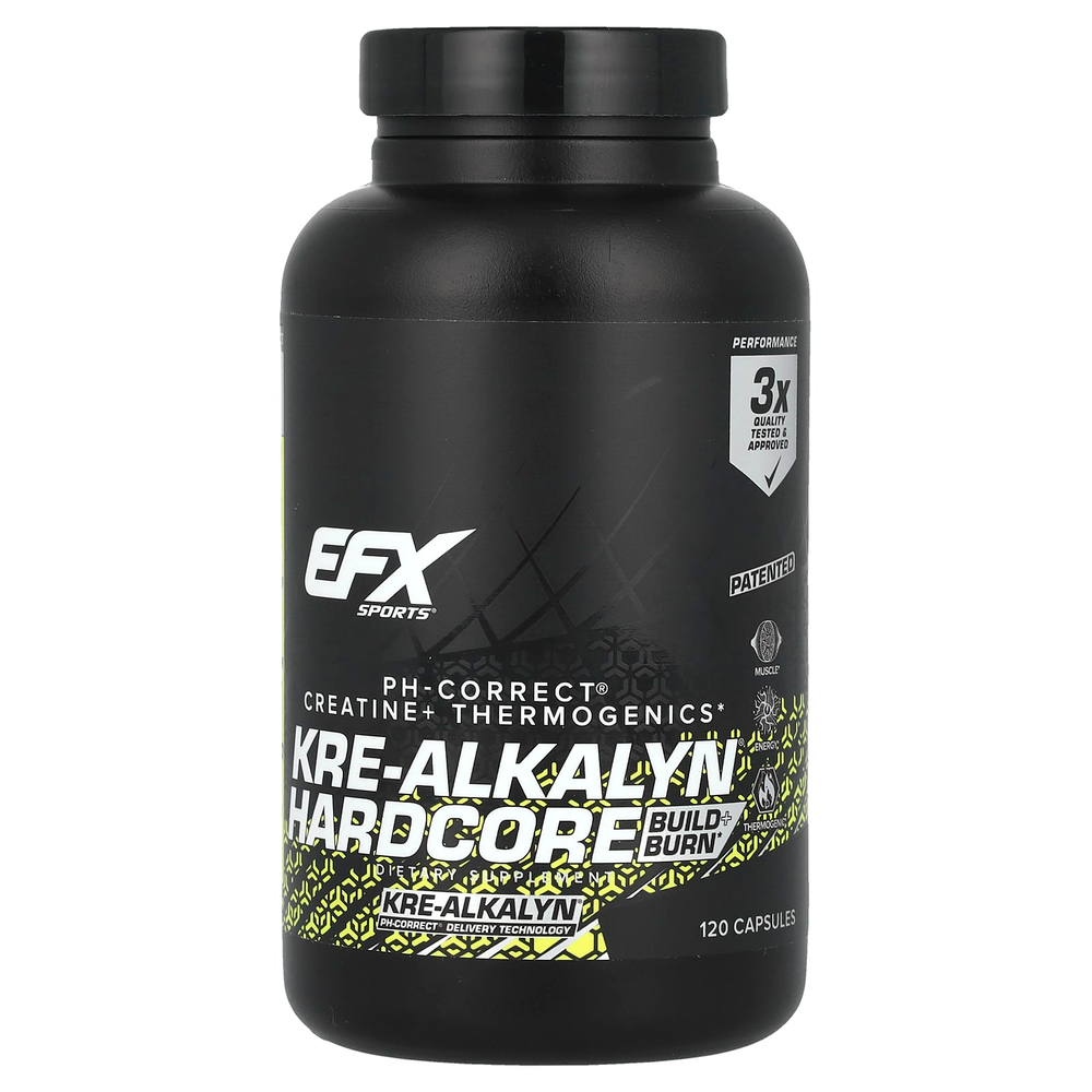 EFX Sports, Kre-Alkalyn Hardcore, 120 капсул